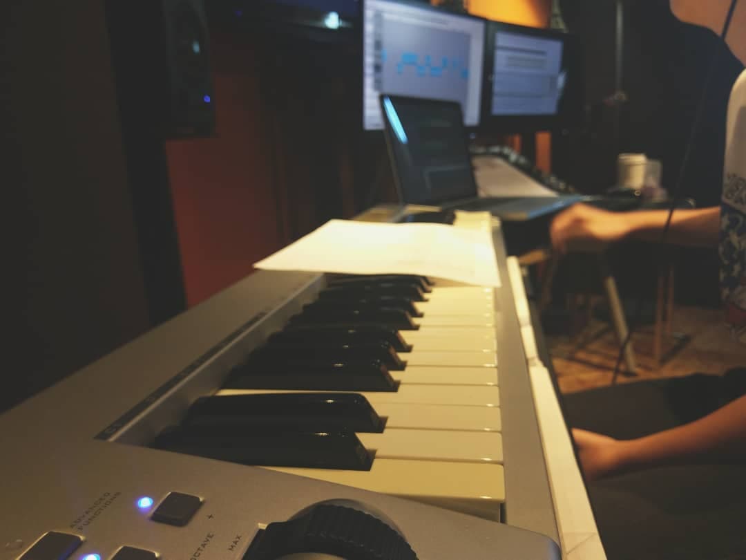 DAW workstation and analog signal chain — SONICNEST control room